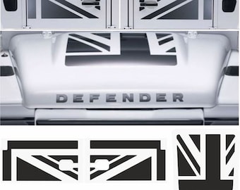 Union Jack Bonnet et autocollants de porte latérale pour s’adapter aux Defender 90 & 110 - autocollants graphiques vinyles PPF