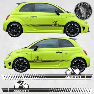 Side Stripes to fit Fiat 500 / 595 Abarth Scorpion Vinyl Stickers Decals Graphics Foils Decorative