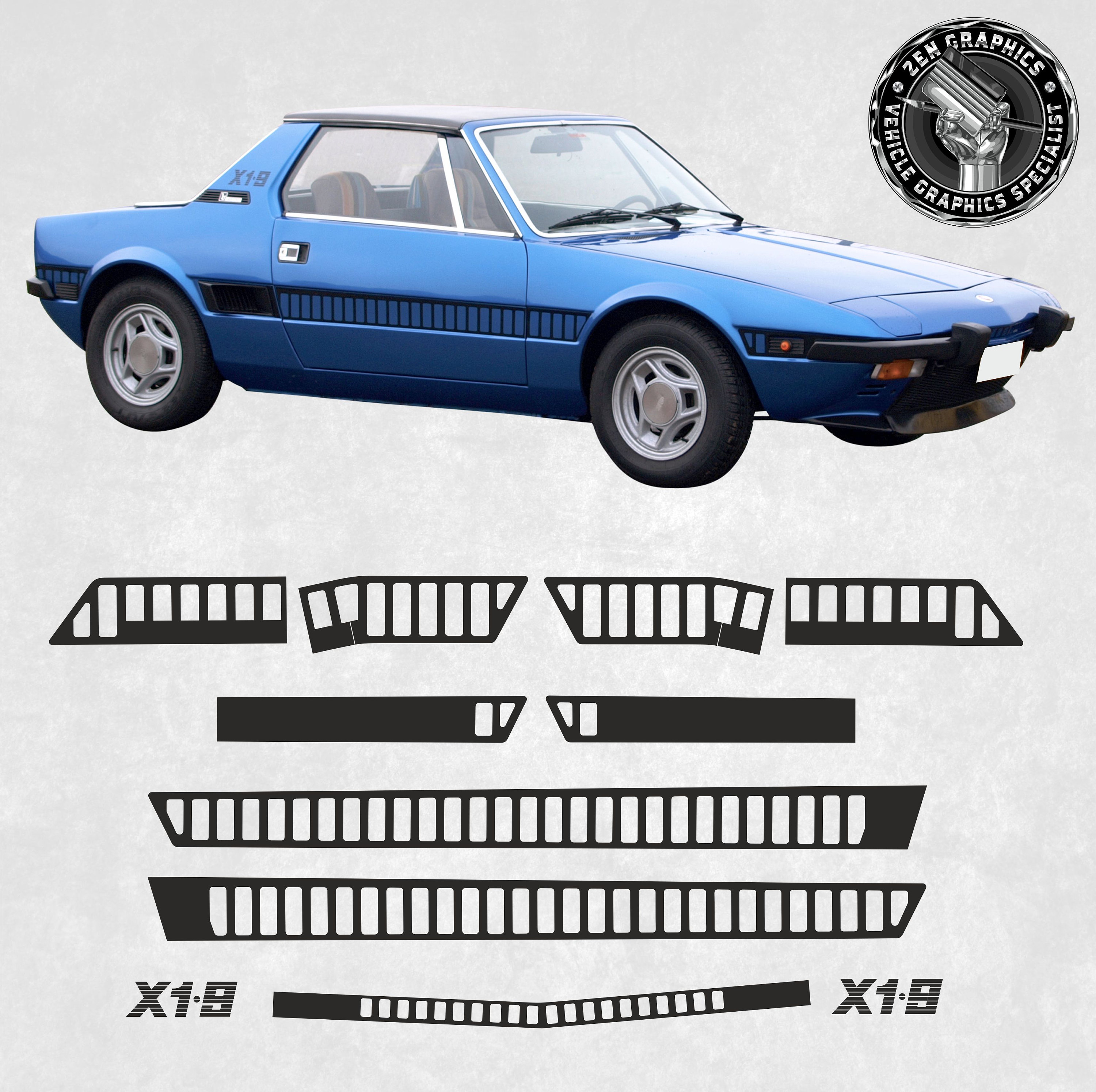 Fiat Bertone X1/9 1300 Replacement Special Series Ladder Stripes