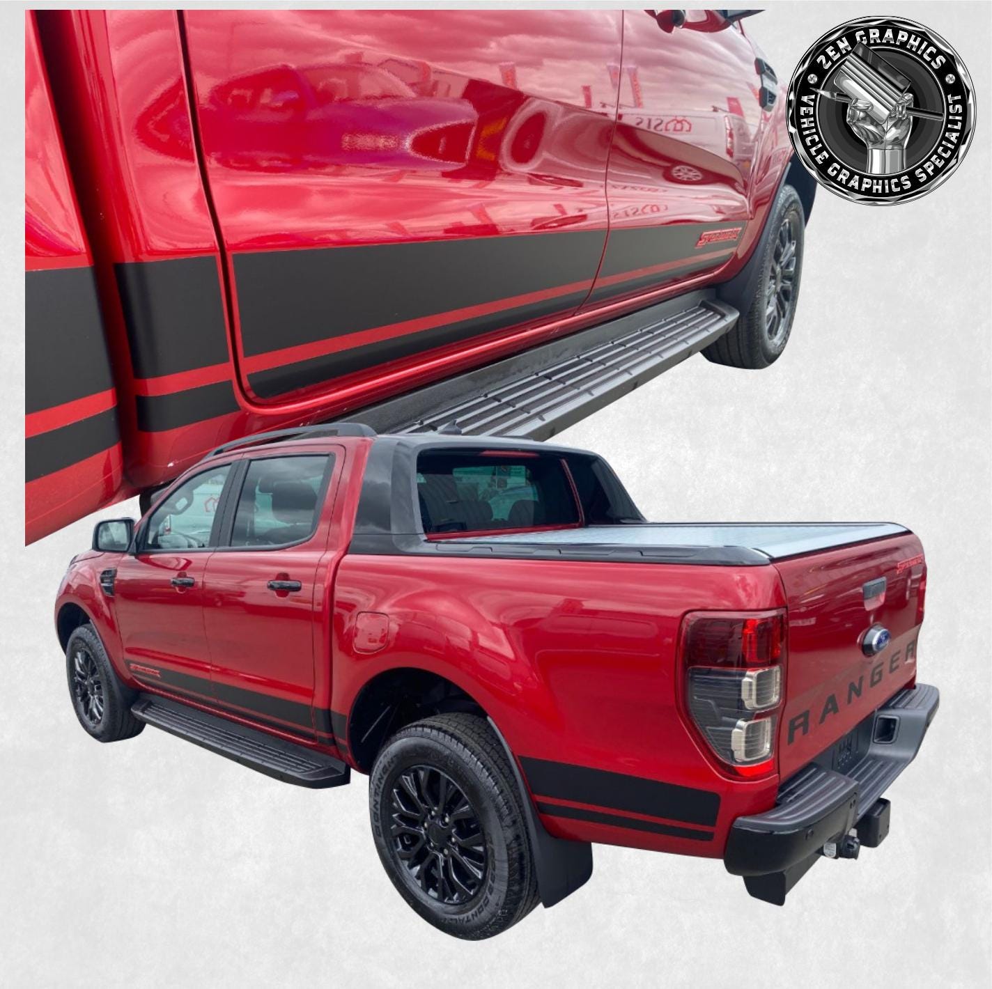 Ford Ranger Strp Side Side Stripes to Fit Ford Ranger Stormtrak Graphics Stickers Foils ...