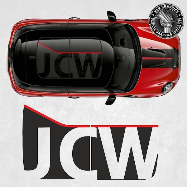 Panoramic Glass Roof John Cooper Works graphic to fit Mini F55 Cooper F56 Cooper F54 Clubman F60 Countryman vinyl decal sticker