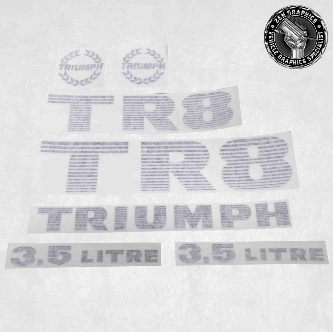 Triumph TR8 Replacement Decals / Stickers Exact OEM Format and Size ...