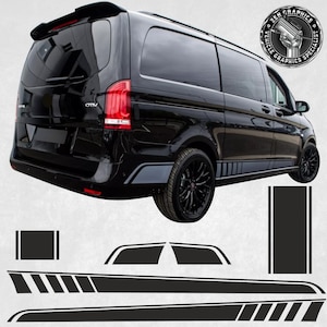 Side & front Stripes Decals to Fit Mercedes Vito long wheel base Graphic Stickers Decorative Foils