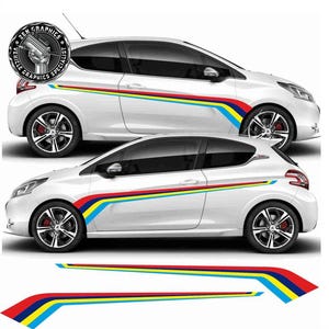 Peugeot 208 PTS Rallye Decals Stripes Stickers Decals Hexis 7 - 10 year automotive Bubble free Vinyl