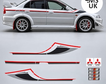 Tommi Makinen side Stripes for Mitsubishi Lancer EVO Evolution 6 best reproduction available!, Stickers Decals Graphics