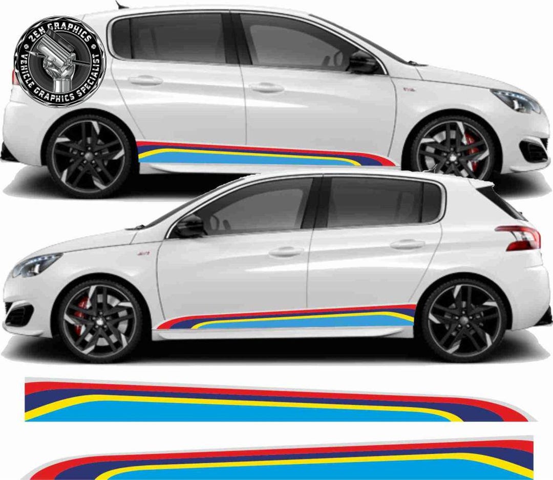 Peugeot 308 PTS Rallye Decals Stripes Stickers Decals Hexis 7 - 10 Year ...