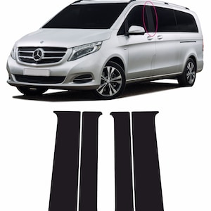 B Pillar Blackout Decals Stickers for Mercedes V Class W447 Vito PPF Paint Protection Vinyl Graphics Decals