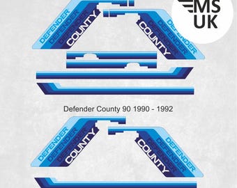 side Stripes to fit Defender 90 County and 110 County 1990 - 1992 Vinyl Decals Stickers Foils Decorative Parts Graphics