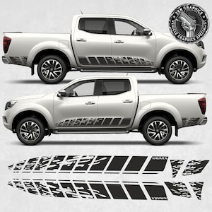 Zestaw naklejek bocznych pasujących do Nissana Navara N-Guard 2016 - 18 naklejek graficznych