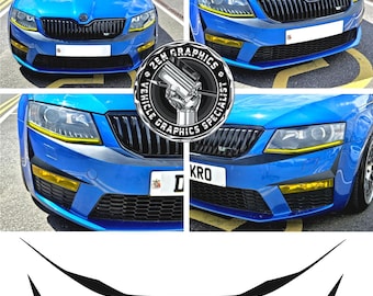 Front Bumper Vinyl's for Skoda Octavia MK3 VRS VRD TDi TSi Stickers Graphics Foils Decorative Vinyl Adhesive Foils Stripes Accents