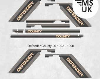 side Stripes to fit Defender 90 County and 110 County 1992- 1998 Vinyl Decals Stickers Foils Decorative Parts Graphics