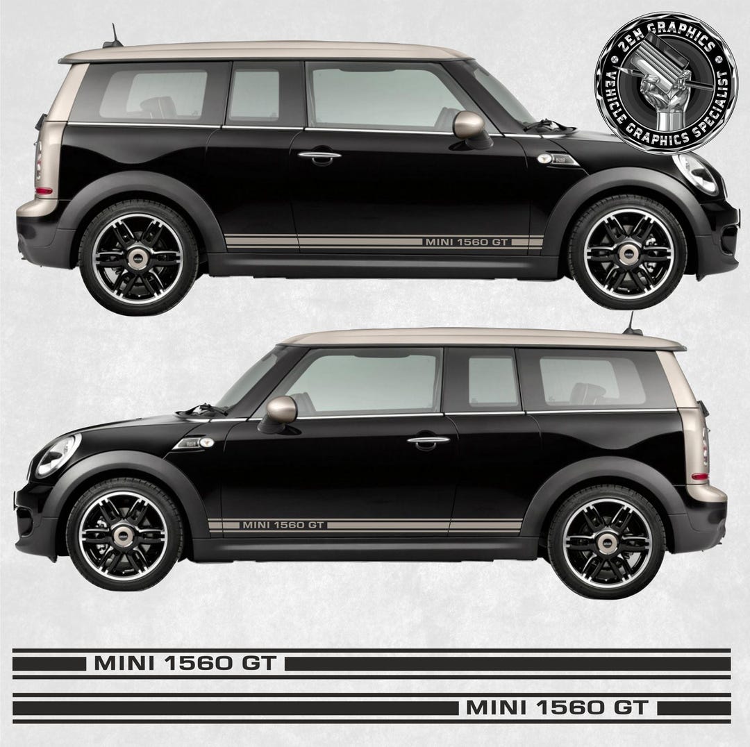 Side Stripes Kit to Fit Mini R55 Clubman 1560 GT Cooper / Cooper S ...