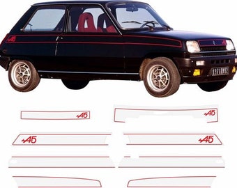 replacement Stripes to fit 5 Alpine 1976 - 1980  Stickers vinyl graphics Turbo Decals foils decorative parts