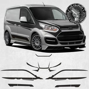 Stripes for Ford Transit Connect short wheel base UK ST RS Sport style Stickers Decals Graphics Wrap Decorative Vinyl Accents Accessories
