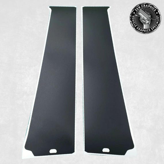 Textured Black B Pillar Vinyl Decals For Renault Clio III 197/200 3-Door – Left & Right