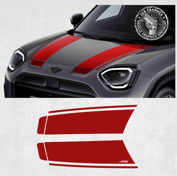 Strisce Adesive Lucide Per Cofano BMW Mini Cooper/One/JCW - Modelli R55 R56 R57 R58 R59