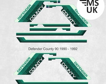 side Stripes to fit Defender 90 County and 110 County 1990 - 1992 Vinyl Decals Stickers Foils Decorative Parts Graphics