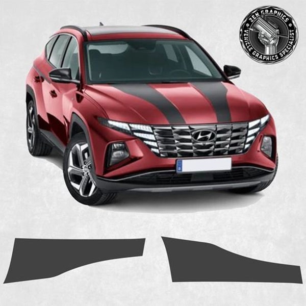 Bonnet Stripes for Hyundai Tucson 2021 onwards Decals Stickers Vinyl