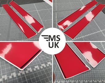 Chili Red Bonnet Stripes for Mini F55 / F56 2015 - 2024 Cooper S JCW Stickers Decals Graphics Foils Adhesive Vinyl Styling Accessories