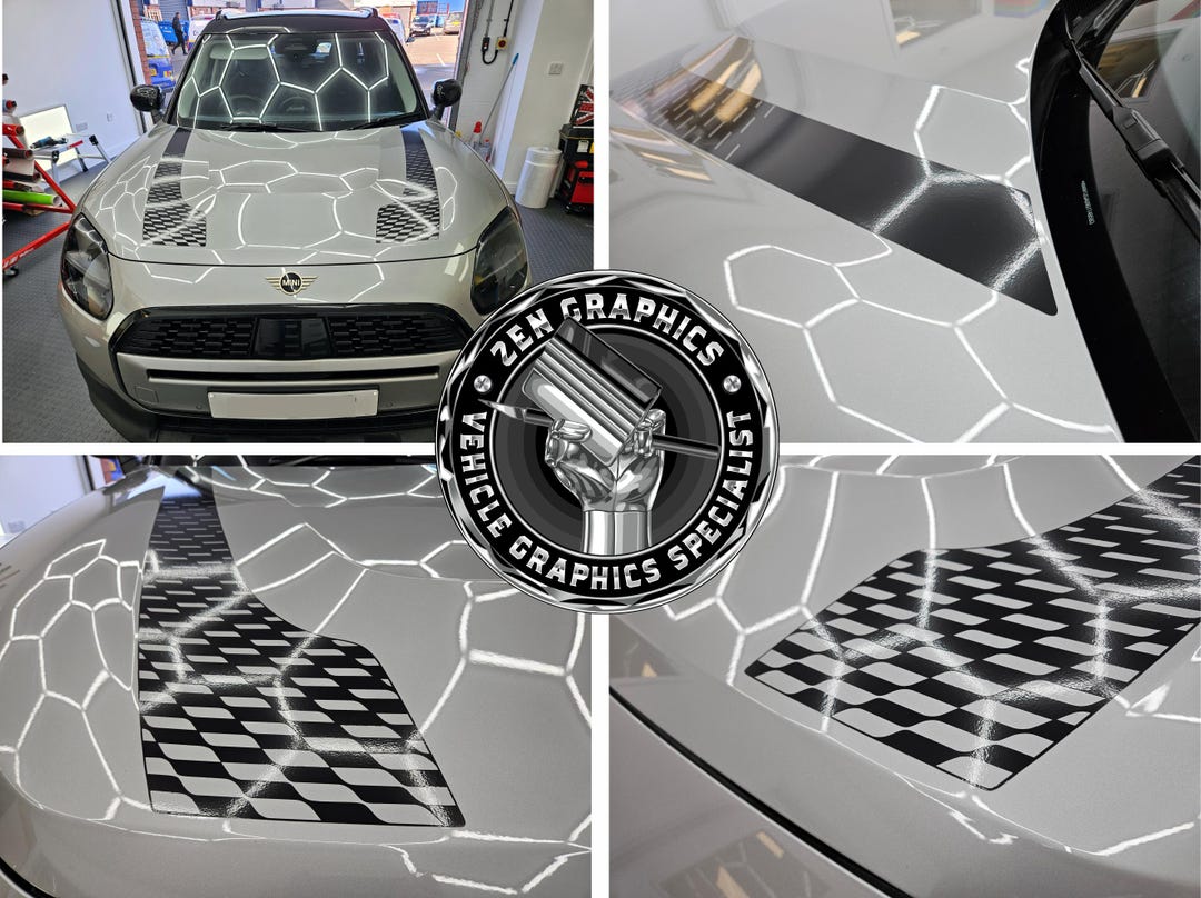 FASCE ADESIVI Stickers Per Mini Cooper Cofano Ant. EUR 20,00 - FR