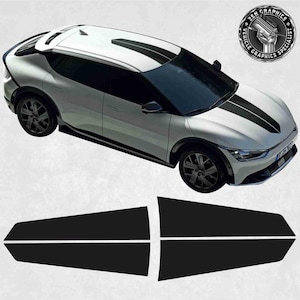 Over the top Stripes to Fit Kia EV6 EV6 GT exact correct size and spec as genuine parts Hexis Suptac 10 year Vinyl Graphics Decorative Foils