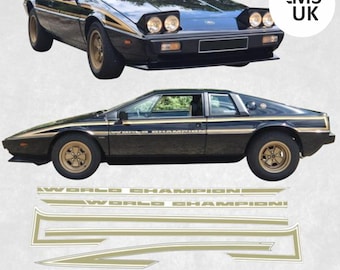 Side Stripes to fit Lotus Esprit S2 World Champion 1979 JPS  - Decals Graphics Stickers Styling Decorative Vinyl Accents
