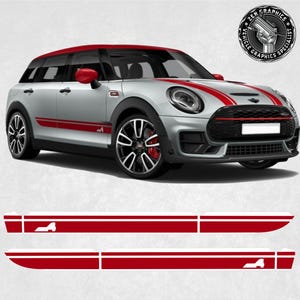 Side Stripes to fit Mini F54 Clubman John Cooper Works JCW All4 Stickers exact factory size and spec Genuine Hexis Vinyl