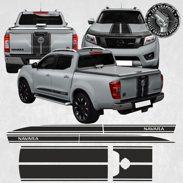 Side & over the top Decals Kit to fit Nissan Navara N-Guard 2016 - 18 Stickers Graphics