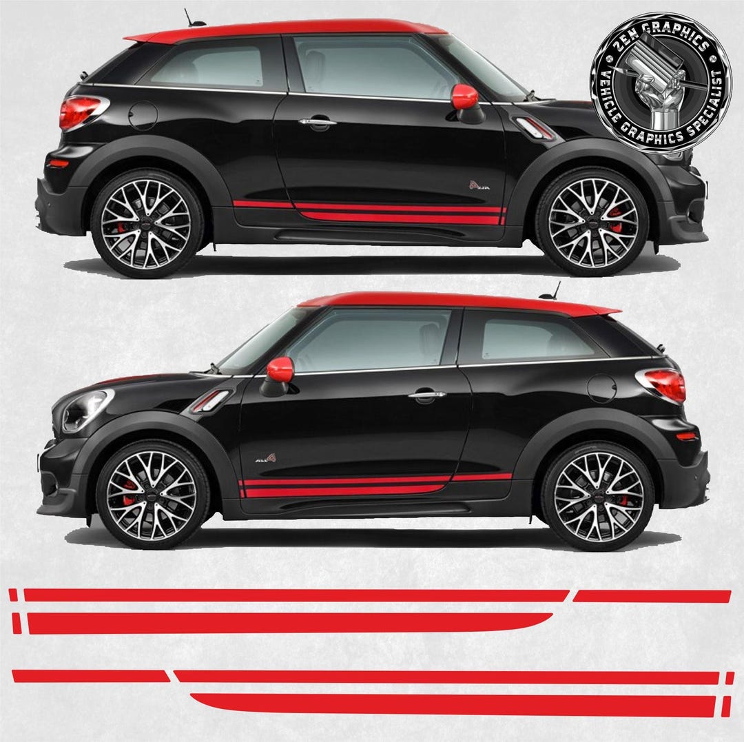 Side Daul Sport Stripes to Fit Mini R61 Paceman Cooper / S & JCW ...