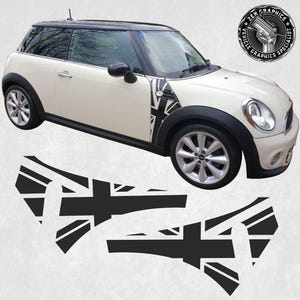 Side Scuttle Union Jacks for Mini R55 / R56 / R57 / R58 / R59 Cooper Decals / Stickers