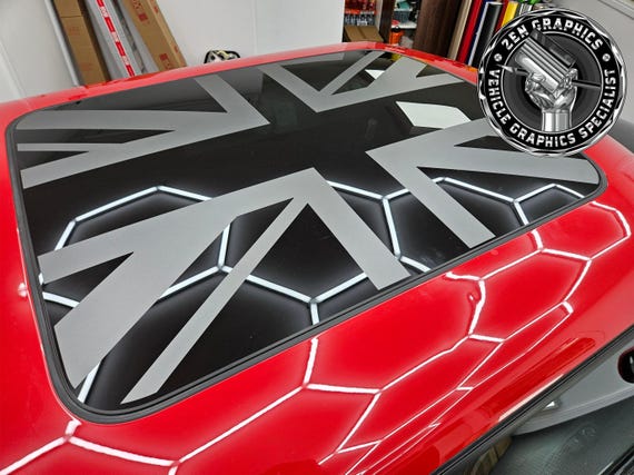Panoramic Roof Black Jack Graphics for Mini J01 Electric Cooper
