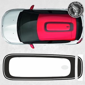 Dachaufkleber für Citroen C3 ab 2016 Dachgrafik / Aufkleberstreifen genaue Werksgröße und Spezifikation Echte Hexis Vinyl-dekorative Folien