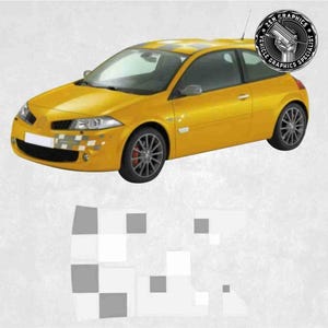 vervangende dakstickers voor Megane R26 230 Sport 06 - 09 F1 Teamstickers Echt Hexis Suptac 7 - 10 jaar vinyl