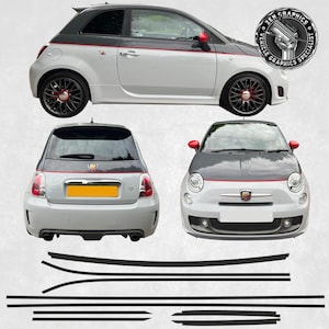 Two tone pin Stripes exact fit for Fiat 500 595 Abarth Scorpioneoro Stickers Decals Factory Fit QUALITY Genuine Hexis Vinyl Foils Decorative