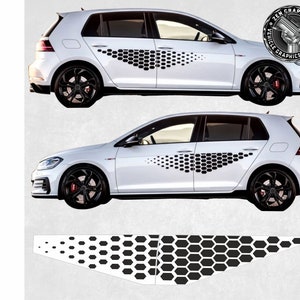 Side Hexagon Kit to fit Model Golf GTI TCR MK7 5 Door Stickers Decals Graphics Stripes Honeycomb
