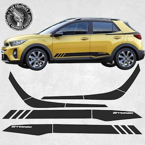 Stripes to fit Fit Kia Stonic 2018 onwards sides quarters & rear Stickers Decals Hexis 10 year Vinyl Foils Decorative Adhesive Styling parts