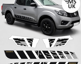 Side Decal Kit to fit Nissan Navara N-Guard 2016 - 18 Stickers Graphics Decals Stripes Accessories parts Foils Decorative Vinyl