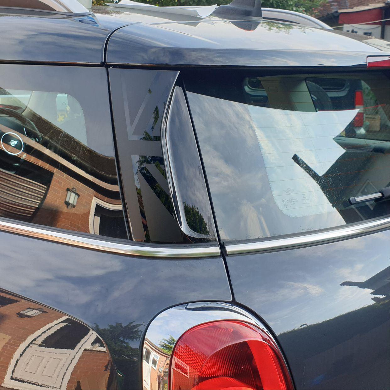 teileplus24 501 Premium Tappetini Con Cucitura Decorativa e 'Union Jack' Logo per Mini 2 2 R56 2006-2014