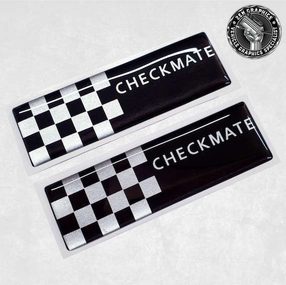Badges to Fit Mini R50 / R52 Cooper S Checkmate Stickers Decals