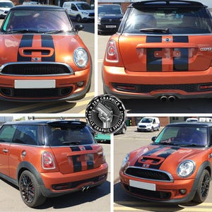Bonnet and rear Dual Sport Stripes for Mini R56 Cooper S Decals Stickers Graphics Wrap Styling Foils Decorative