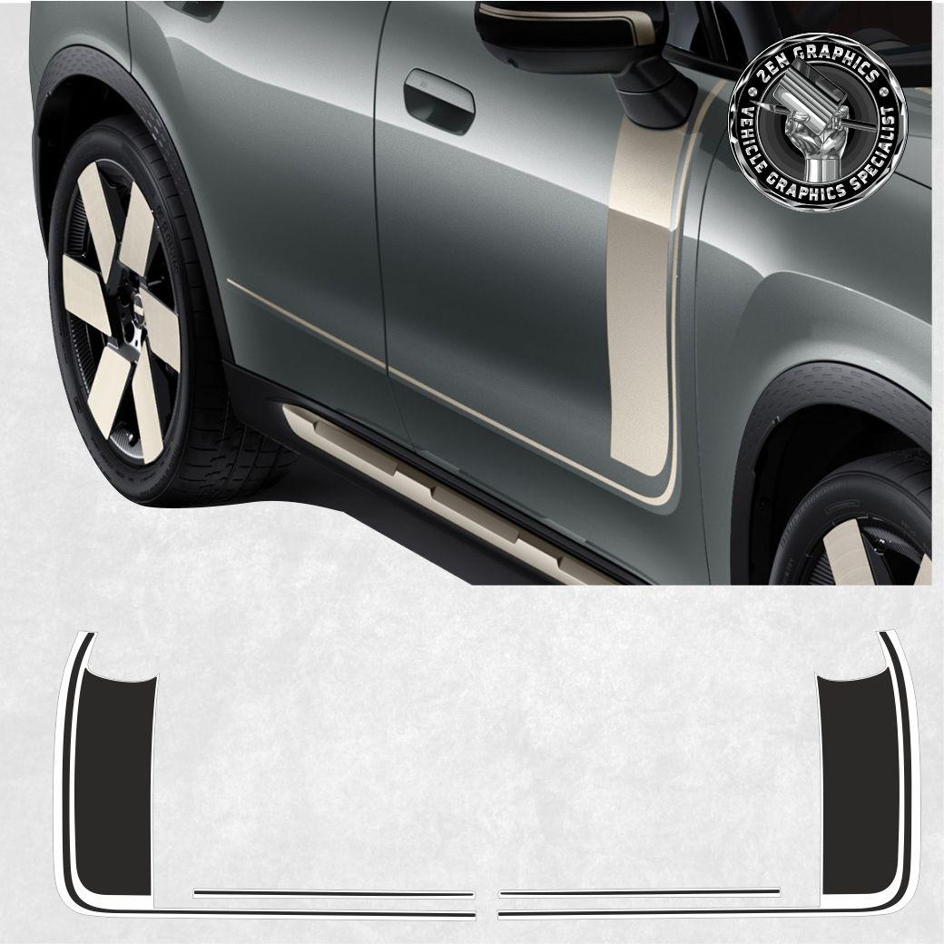 Accessoire Mini F65 Cooper S KUNKGIC - Autocollant Pour Panneau De Commande De Porte Motif Fibre Carbone ABS Intérieur Voiture