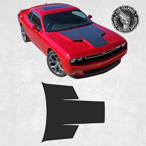 Bonnet Hood Stripes for Dodge Challenger 2015 - 2018 Graphics wrap Blackout sun Block Foils Vinyl Decal Sticker Adhesive