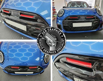 Grille Accents for Mini F66 3 Door / F65 5 Door Hatchback Cooper S JCW Stickers Decals Graphics Adhesive Foils Decorative Vinyl Stripes