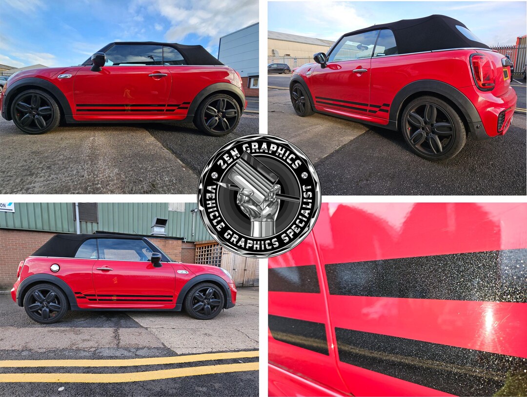 Lcif Graphics Side Stripes for Mini F56 3 Door F57 Cabriolet Pre LCI / Lci / Lci2 ...