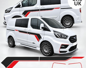 side and Bumper Stripes for Ford Transit Custom correct fit Stickers Graphics Decorative Foils Styling Decals Styling Accessories