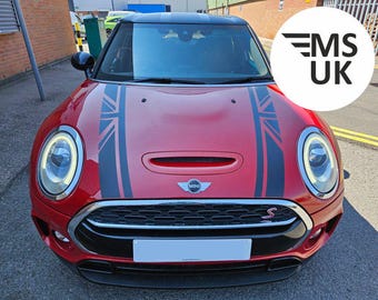 Night / Union Jack Bonnet Stripes for Mini F54 Clubman 2015–2024 Cooper S JCW Stickers Decals Graphics Adhesive Decorative Union Vinyl