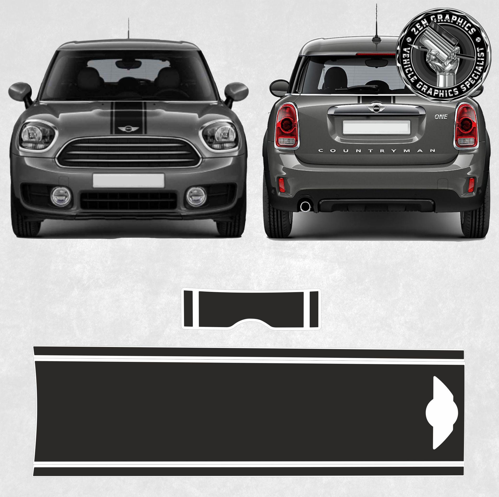 Voor Mini Countryman R60 Carbon-Look Achterbumper Protector Guard Trim Cover Instaplijsten