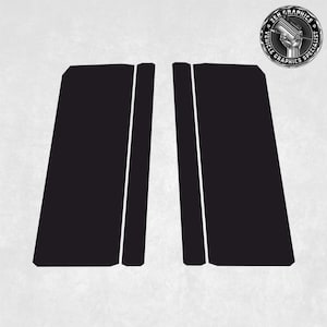 May include: Two black vinyl window tint strips for a car. The strips are designed to be applied to the rear window of a vehicle.