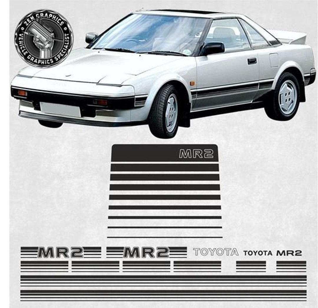 Stripes for Toyota MR2 Mk1a Mk1 Replacement Side Decals / Stickers Aw11 ...
