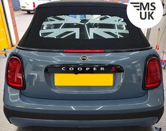 Rear Glass Union Jack for Mini F67 Cabriolet Soft Top Cooper S Works vinyl decals stickers Decorative Foils Styling Accessories Screen